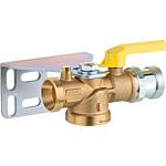 Gas shut-off ball valve for single-pipe meter, straight shape