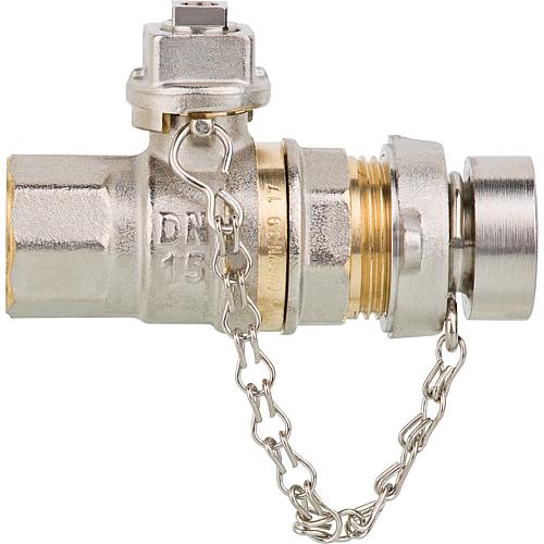 Tappy ball valve, for square spanner, PN 40, DN 15 (1/2") Standard 2