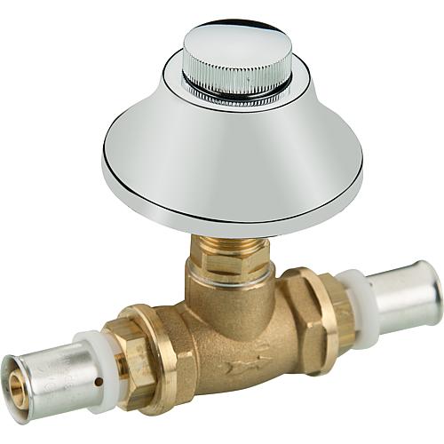 Ball valve for flush-mounted installation with cap Standard 1