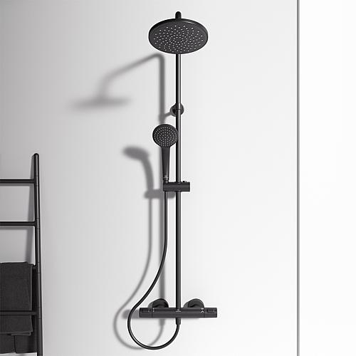 Ceratherm T25 shower system, with 1-function hand shower, matt black Anwendung 2