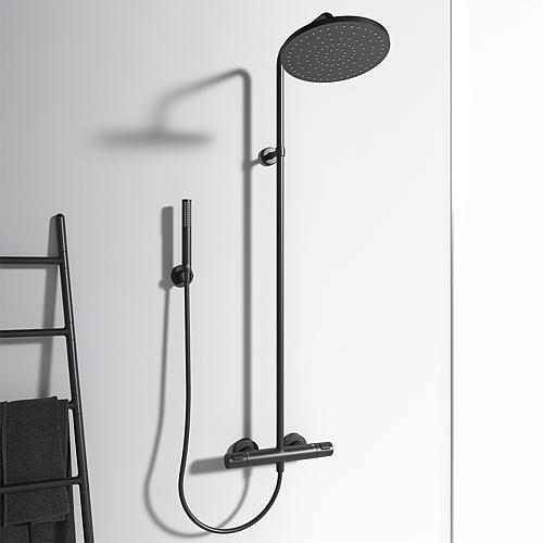 Ceratherm T25 shower system, with handheld shower, matt black Anwendung 1