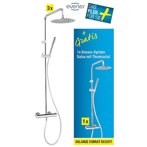 Set 3+1, Salsa shower system with thermostat Standard 1
