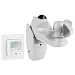 Soliris Smoove Uno Pure White program time switch kit with automatic time, wind and sun detection and frame