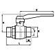 Kugelhahn, AG x AG, mit Hebelgriff Standard 2