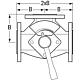 3-Wege-Mischer Serie 1000, Typ VDF3, mit Flanschanschluss Standard 3