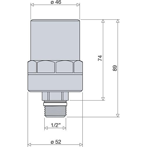 Réducteur de coups de bélier DN 15 (1/2 »), filetage extérieur, type 525 ANTISHOCK Standard 2