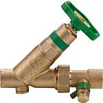 Combined free-flow valve with backflow preventer with drain DN 8 (1/4“)