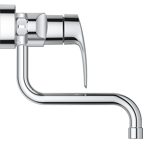 Wall-mounted sink mixer, Grohe Eurosmart, swivel spout, projection 216 mm, chrome