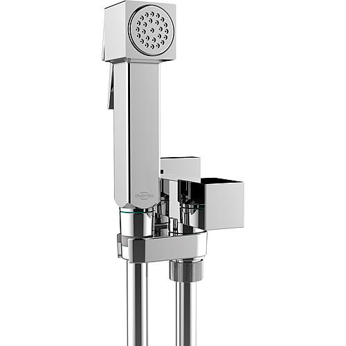 Intim Hygiene-Dusch-Set Skyline mit Handbrause, Brauseschlauch und Brausehalter chrom