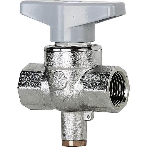 Ball valve, IT x IT, with butterfly handle and sensor connection Standard 1