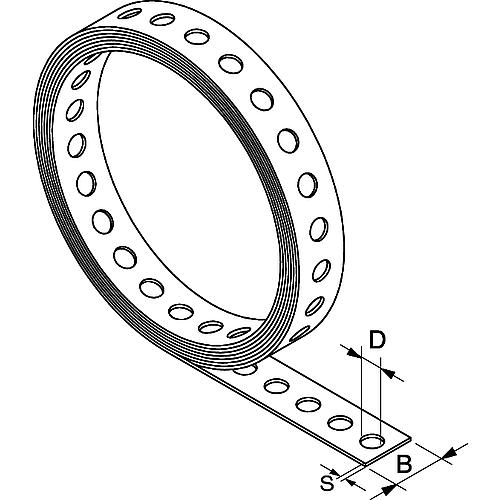 Lochband, Kunststoff ummantelt Standard 2