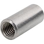 Threaded socket, round, stainless steel A2