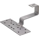 Universal roof hook for beaver tail tile, slate and bitumen