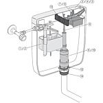 Corallo 1 + 2 model surface-mounted cistern