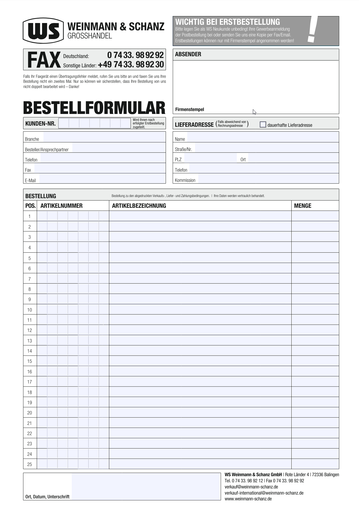 <h3>Fax-Bestellformular</h3> 