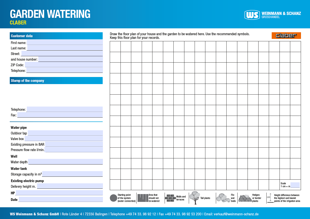<p>Design sheet for garden irrigation</p> <p>&nbsp;</p> 