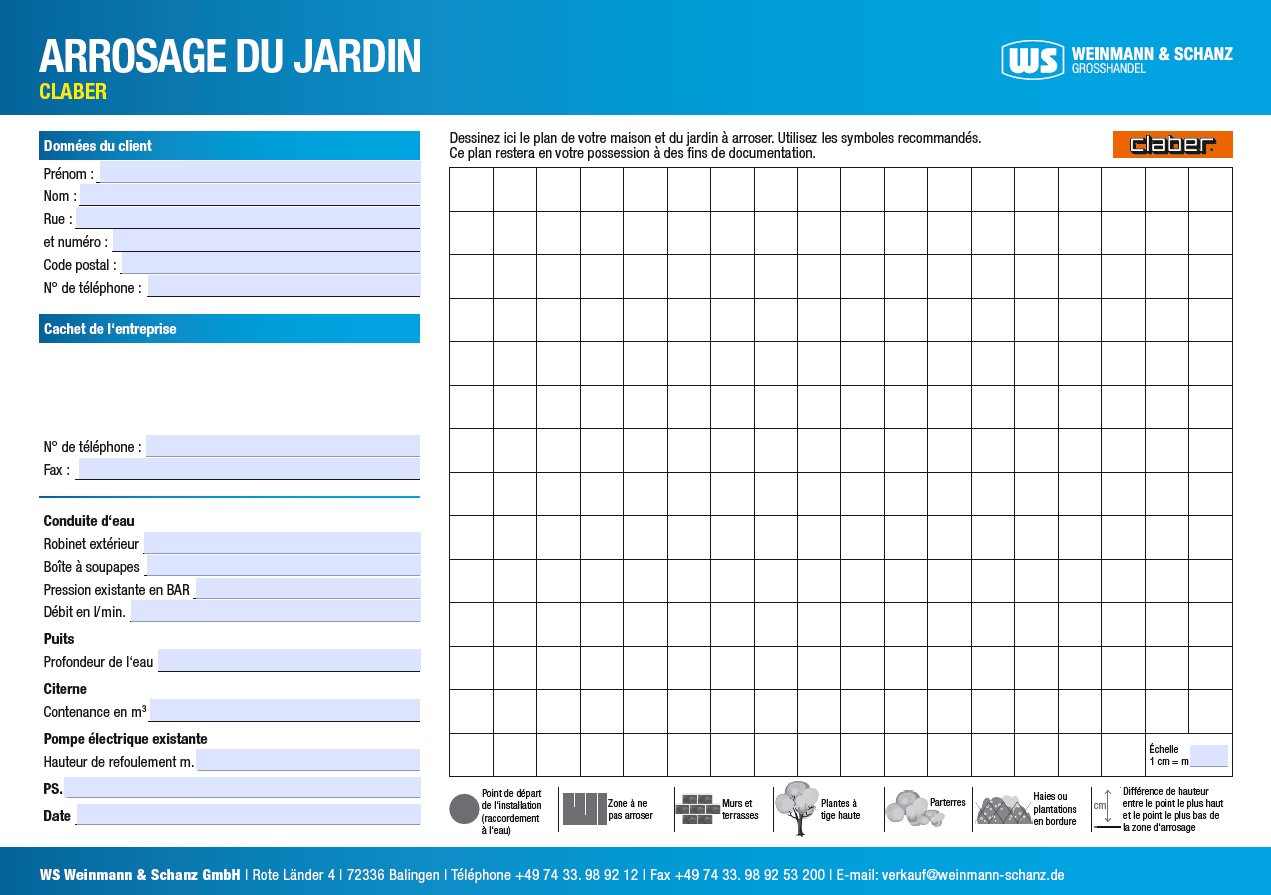 <p>Feuille de calcul pour l'arrosage du jardin</p> <p>&nbsp;</p> 