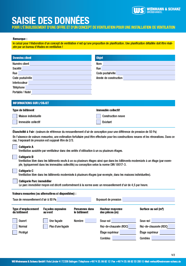 <p>Enregistrement des données du système de ventilation</p> <p>&nbsp;</p> 