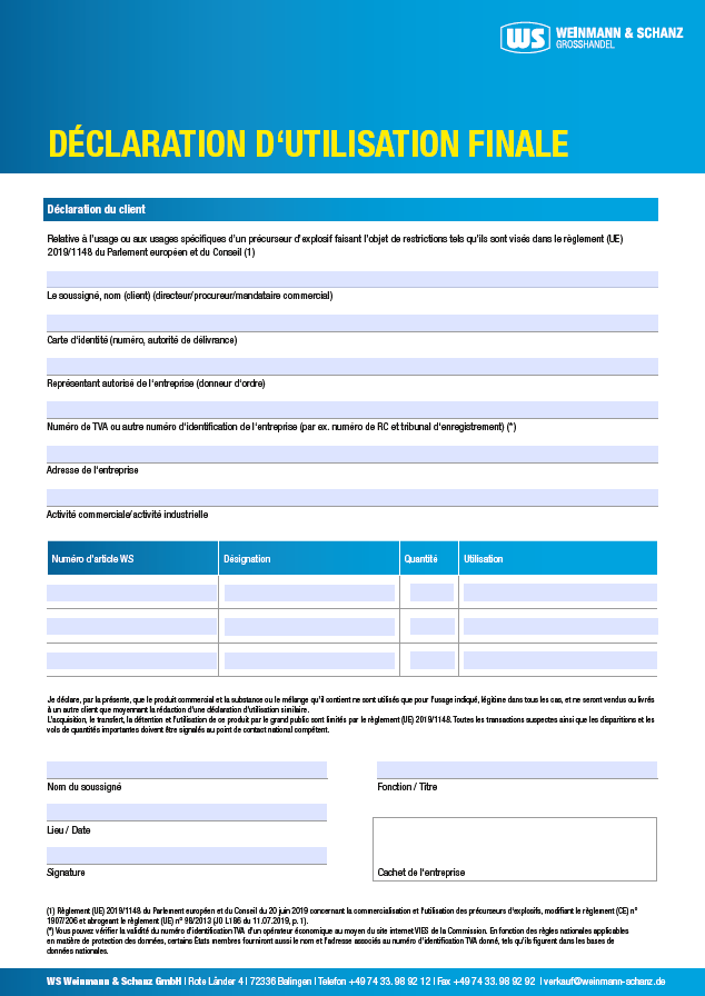 <p>Déclaration de destination finale</p> <p>&nbsp;</p> <p>&nbsp;</p> 