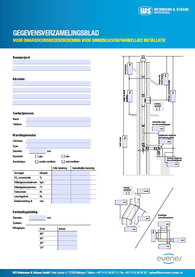 <p>Gegevens betreffende evenes kamerluchtafhankelijke installatie van kunststof</p> 