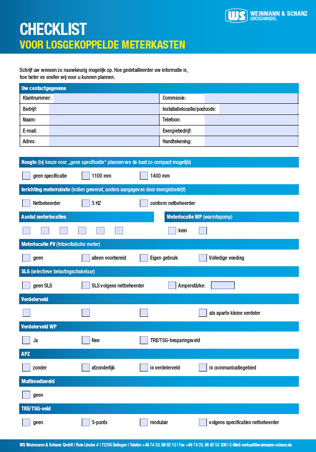 <p>Checklist voor meterkasten</p> 