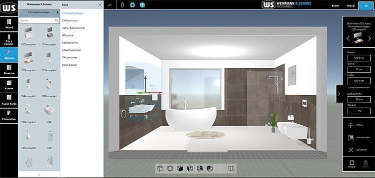 3D view with design example