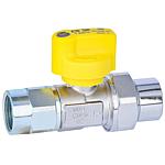 Gas ball valve for surface-mounted installation