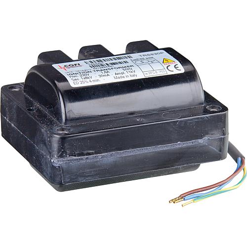 Ignition transformer, suitable for Riello: 191T1, 436M, 605T1, 606T1, 521T1 Standard 1