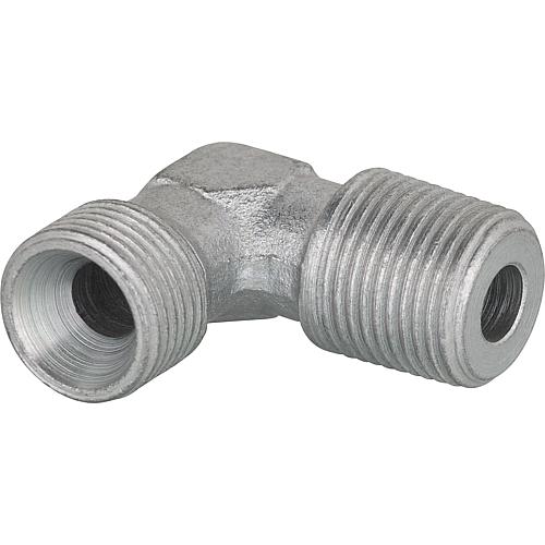 Elbow nipple, galvanized 3/8" taper x 3/8" str. inner taper ;