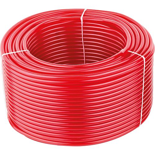 PVC hose red (100mm per ring) for use as metering line by vacuum leak display device