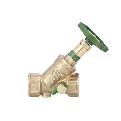 Bevel seat valve DIN-DVGW with check valve DN 15 1/2" with drainage