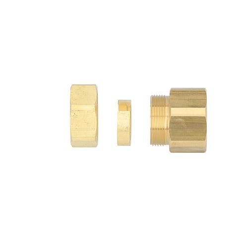 Quick Fix Pro screw connection DN16 x 1" IT, push fitting, Brass