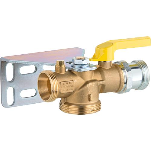 Gas shut-off ball valve for single-pipe meter, straight shape Standard 1