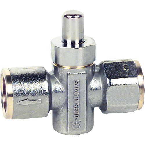 Manometer pushbutton tap