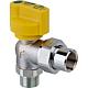 Gas connection ball valve TSV 90° form 1/2" chromed HTB model