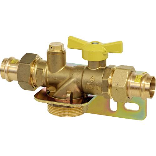 Accessories for gas shut-off ball valve for single-pipe gas meter DN25 Anwendung 1
