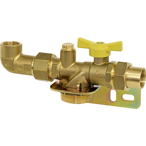 Accessories for gas shut-off ball valve for single-pipe gas meter DN25 Anwendung 2