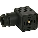 Cable socket, 3-pin + E, black