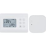 Wireless clock room thermostat Digital Silver type CR/RF S