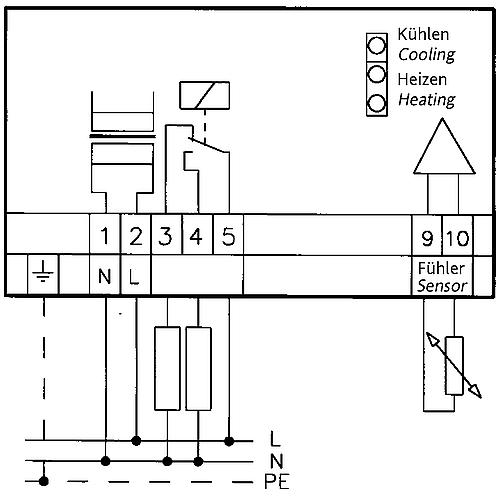 Thermostat TR 524 93 with remote sensor