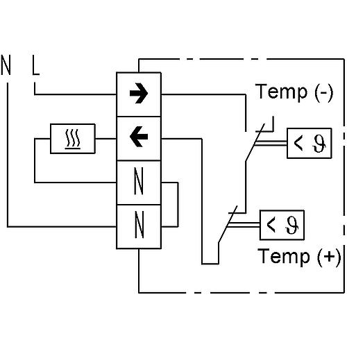 Electro-mechanical controller for gutter heating DTR-E 3102