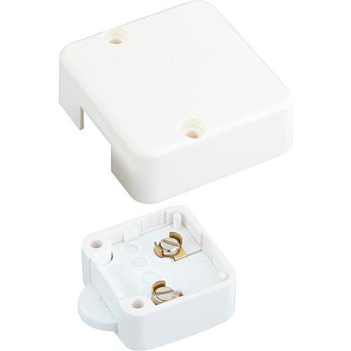 Fitted door switch 2 (1) A NO contact, 1-pin, white with additional housing