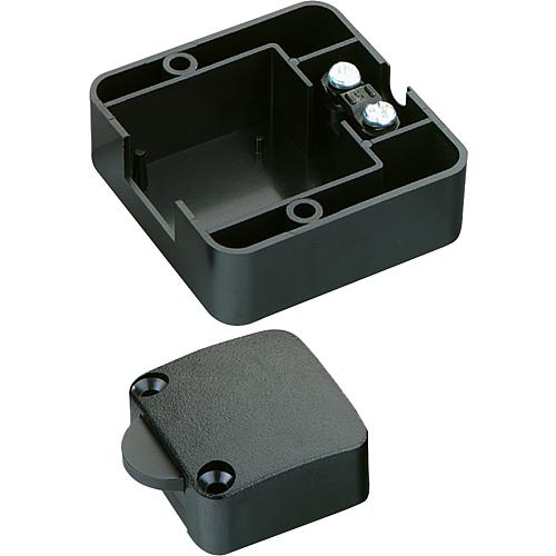 Fitted door switch 2 (1) A NO contact, 1-pin, black with additional housing