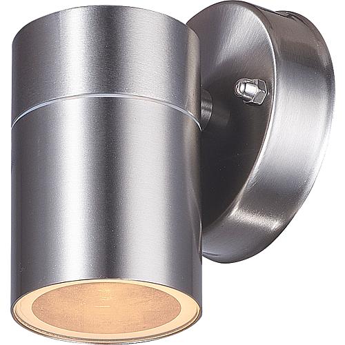 Wall-mounted external light stainless steel, round Standard 1