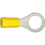 Cable lug in ring shape, yellow insulated