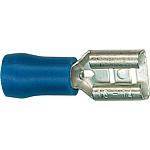 Female crimp, blue, half insulated