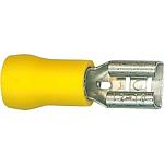 Female crimp, yellow, half insulated