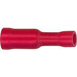 Crimp cylinder terminal, red, insulated