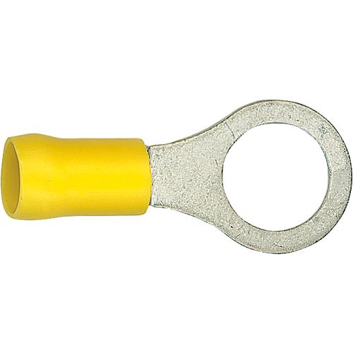 Cable lug in ring shape, yellow insulated Standard 1