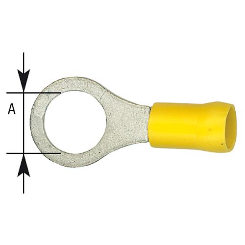 Kabelschuh in Ringform isoliert gelb Anwendung 1